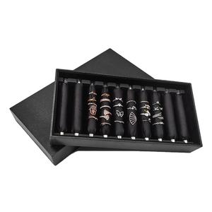 <span class=keywords><strong>2026</strong></span> Design Großhandel Schwarz-Weiß Karton Ringhalter mit Fächern zur Aufbewahrung und Präsentation von Schmuck für Geschäfte - Product Image 1