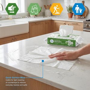 Offre Spéciale Lingettes Humides Jetables pour Doudounes, Logo Personnalisé en Usine, Multi-Effets pour Nettoyer les Taches des Doudounes, Écologiques - Product Image 3