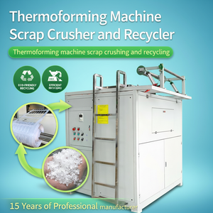 MÁQUINA TROSEADORA DE PLÁSTICO PARA <span class=keywords><strong>RECICLAJE</strong></span> |   Máquina de Termoformado de PET, PP y HDPE para <span class=keywords><strong>Reciclaje</strong></span> y Trituración de Residuos de Bordes de Blíster - Product Image 1