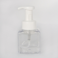 Botol Busa Kotak Hitam Mengkilap 250ml 450ml 650ml, Botol Busa Mousse, Botol Dispenser Pembersih PETG