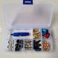 Kit de 24 valves Presta en laiton pour vélo avec capuchons de valve et clé pour remplacement de noyaux de valve de VTT