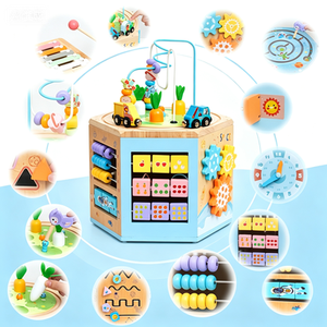 Point de départ 2025 – Jouets sensoriels Montessori en gros, animaux en bois pour bébés, jeux de labyrinthe à perles, abaque éducatif pour l'apprentissage des mathématiques - Product Image 2