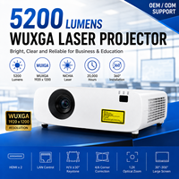 Projecteur laser professionnel haute luminosité 5200 lumens WUXGA pour salle de réunion, conférence et présentation de bureau