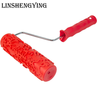 LSY 7 ''Texture Roller DIY Decorative Art Pattern Paint Roller Rouleau en caoutchouc pour murs, meubles et sols Décoration