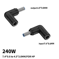 Adaptateur 7450 vers DC 4530 5521 5525 6037 PD 90 degrés coudé 4.5mm * 3.0mm adaptateur de charge mâle pour H-P Dell HP ASUS Lenov