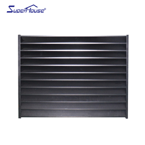 Ventilação elegante e estética arquitetônica moderna Matte Black Aluminum Fixo Louvre Painel
