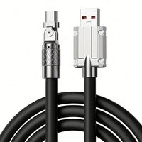 Câble de charge rapide rotatif à 180 degrés 120W, câble de données rotatif, câble de charge rapide, câble micro USB résistant aux plis pour téléphone