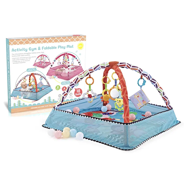 Wholesale Multifunctional baby activity mat With Ocean Ball baby play gym cotton