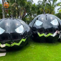 Énorme ballon citrouille gonflable géant en PVC transparent scellé à l'air pour la décoration d'Halloween