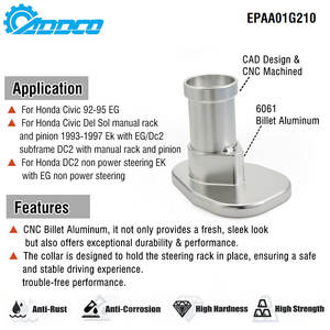 ADDCO EPMAN K Series - Cremallera de Dirección de Piñón y Cremallera de Acero Billet para Civic EK EG DC2 Del <span class=keywords><strong>Sol</strong></span> EPAA01G210 - Product Image 4