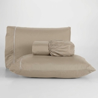 Parure de draps ajustés 400TC 100% coton tissé uni, poches profondes élastiquées, doux, lisses et respirants, plusieurs tailles disponibles