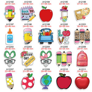 Dessin animé retour à l'école Flatback résine planaire pour bricolage arcs à cheveux artisanat fournitures breloques modèle matériaux 50 pcs/Lot - Product Image 5