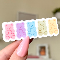 Autocollants personnalisés en gros avec impression de logo mignon, formes personnalisées, impression UV, autocollants de dessin animé personnalisés, autocollants imperméables