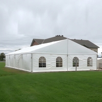 Tente d'événement translucide TENTCHO plus grande 15x15 pour mariages et événements, robuste pour 50 personnes, tente de mariage blanche