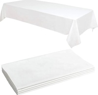 Nappes jetables en plastique pour événements, nappes en PE résistantes, imperméables et anti-taches, avec logo personnalisé