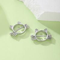 Anneaux de mamelon en acier inoxydable Bijoux de piercing corporel Anneaux de bouclier de mamelon fleur étoile réglable Pinces à mamelon pour femmes
