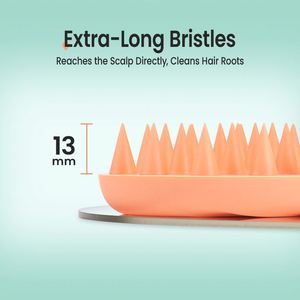 Custom Logo Silicone <b>Hair</b> Scalp Massager Brush Deep Cleaning Exfoliating Shampoo <b>Scrubber</b> with Ergonomic Grip - Product Image 6