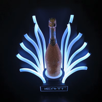 Présentoir de Bouteille de Vin en Acrylique et Cristal LED Rechargeable de Luxe VIP avec Logo Personnalisé pour Boîte de Nuit et Bar