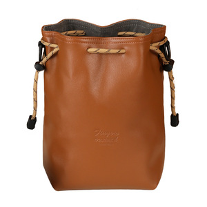 <b>Camera</b> Bag Storage Sleeve For DSLR Mirrorless <b>Camera</b> Brown Leather Drawstring Closure Home Use - Product Image 1