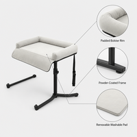 USMILEPET Lit pliable pour animaux de compagnie, Nid surélevé pour chat avec cadre en aluminium, housse lavable, sac de transport, installation sans outils
