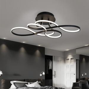 Nuevo diseño moderno estilo minimalista sala de estar atenuación inteligente Oro Negro tira de LED luz de techo - Product Image 3