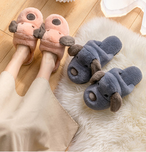 <span class=keywords><strong>Pantofole</strong></span> dell'interno della peluche del fumetto sveglio del <span class=keywords><strong>cane</strong></span> di LOGO su ordinazione all'ingrosso per l'inverno - Product Image 5