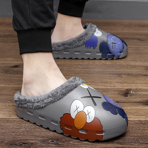 Pantoufles d'hiver personnalisées en peluche douce, pantoufles SpongeBob, pantoufles d'hiver imperméables en caoutchouc pour hommes, baskets d'hiver pour l'extérieur - Product Image 6