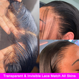 Parrucca da <span class=keywords><strong>donna</strong></span> con pizzo frontale 13x6 senza colla, capelli vergini vietnamiti lunghi 50 pollici, colore naturale, lisci come seta, senza perdita di capelli, all'ingrosso - Product Image 5