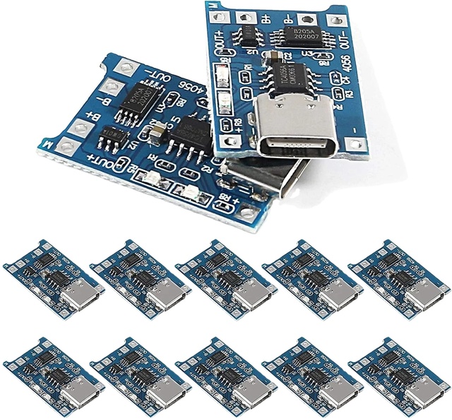 2/5PC Type-C Micro Mini 5V1A 18650 TP4056 Lithium Battery Charger Module Protection Dual Functions 1A Standard F438