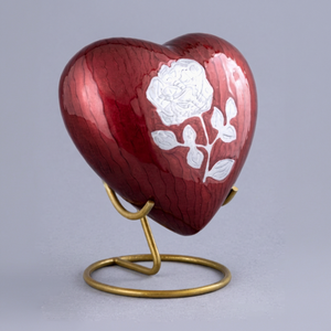 Metal <b>Heart</b> <b>Shape</b> Cremation Burial Urns for Human & Pet Ashes Eco-Friendly Customizable Sizes (8" 10" 12") - Product Image 1