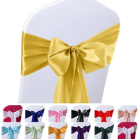 Ceinture de chaise en satin pour décoration de mariage chaise noeud couverture chaises noeuds papillon pour fête décor de mariage rustique bandes de bricolage
