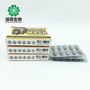 Alta qualidade Pure Organic Gelatinizado Black Maca Extract Tongkat Ali Cuscuta Epimedium Cápsulas de fornecedor confiável