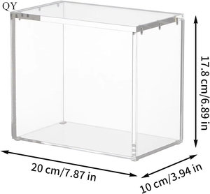 Caja de almacenamiento acrílica transparente QY con 99% de resistencia a los rayos UV para tarjetas de anime y cajas de refuerzo. - Product Image 2