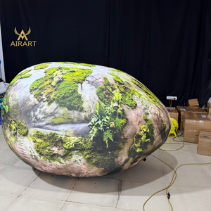 Forest-themed Park Featuring Natural Atmosphere, Immersive Scene Simulated Inflatable <strong>Moss</strong> and Stone Cobblestone Balloon - Product Image 1