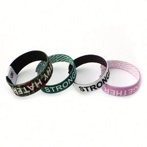 Fashion Wholesale Fabric <b>Bracelet</b> Elastic Wristband with Custom logo - Product Image 2
