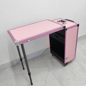 Maletín de Manicura <span class=keywords><strong>para</strong></span> Técnico de <span class=keywords><strong>Uñas</strong></span> <span class=keywords><strong>con</strong></span> <span class=keywords><strong>Mesa</strong></span> y Ruedas Estuche de Maquillaje Profesional - Product Image 2