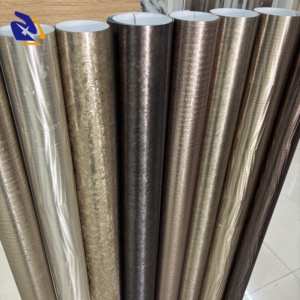 Película Decorativa de <span class=keywords><strong>PVC</strong></span> con Efecto de Sombra de Madera, Efecto Dinámico de Luz y Sombra, 0.16mm, para Laminación Plana y Envoltura por Prensado al Vacío - Product Image 1