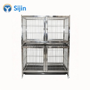 Cage pour chien, chat, lapin en acier inoxydable pour chiens de petite/moyenne taille, respirante, imperméable, utilisation en intérieur, différentes tailles - Contacter le client - Product Image 1