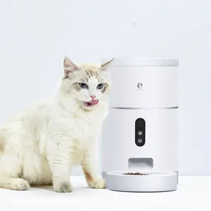 Luxo Smart Auto Pet Food Feeder Telefone APP Controle 4LPet Auto Food Dispenser Timed Câmera Digital Automático Pet Food Feeder