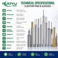 Goupille à pas variable sur mesure en acier allié usiné CNC avec une précision de deux microns pour outillage d'emboutissage progressif et pièces de machines de précision