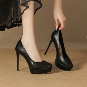 Zapatos de Tacón Alto con Plataforma, Diseño Simple y Elegante para Mujer, Ideales para Oficina - Product Image 4