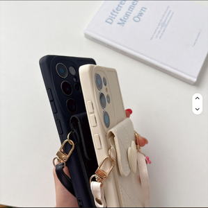 Elegante funda de teléfono Cardbag con cordón cruzado completo con Samsung Galaxy A72 A71 A56 A55 <span class=keywords><strong>Serie</strong></span> Mobile Cover - Product Image 5