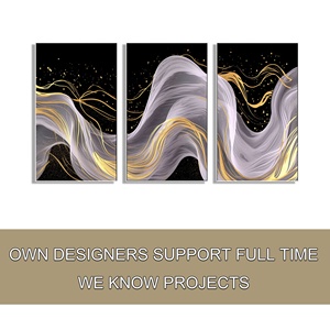 Handmade <b>Large</b> Gold Abstract <b>Canvas</b> Oil Painting <b>Wall</b> <b>Art</b> Textured Hand Painted Design From Artwork Supplier for Hotel Project 2 - Product Image 1