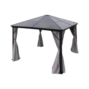 Pergola de jardin en aluminium avec toit rigide en polycarbonate, résistante au soleil, pour terrasse et jardin - Product Image 4