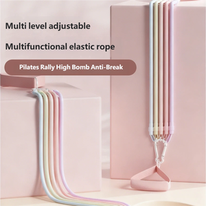 Bande de Résistance Élastique Portable en TPE pour Entraînement des Épaules et du Dos, Pilates, Fitness à Domicile, Colorée et Réglable pour Porte - Product Image 3