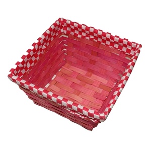 Factory Customized Woven Bamboo Festival <strong>Gift</strong> <strong>Basket</strong> Bamboo Storage Display <strong>Basket</strong> Bamboo <strong>Easter</strong> Decoration <strong>Basket</strong> with Liner - Product Image 4