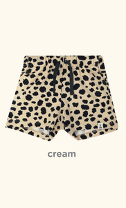 Pantalones cortos con estampado de leopardo para hombre, pantalones cortos informales con cordón y cintura elástica, color cobre, cobalto, crema, buena calidad - Product Image 3