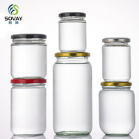 Offre Spéciale – Pot de Conservation en Verre Rond Hermétique de 150ml à 1000ml pour Cornichons, Confitures et Aliments, avec Couvercle en Fer Blanc