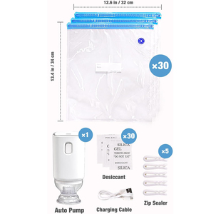 Travel Roll up Compression Storage <b>Bags</b> for Suitcase- No <b>Vacuum</b> Need - Product Image 3