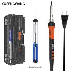 Xu Feng Wang 온도 조절 납땜 인두 세트, 조절 가능한 온도 스위치 용접 펜, 홈 유지 보수 110V 용접 도구